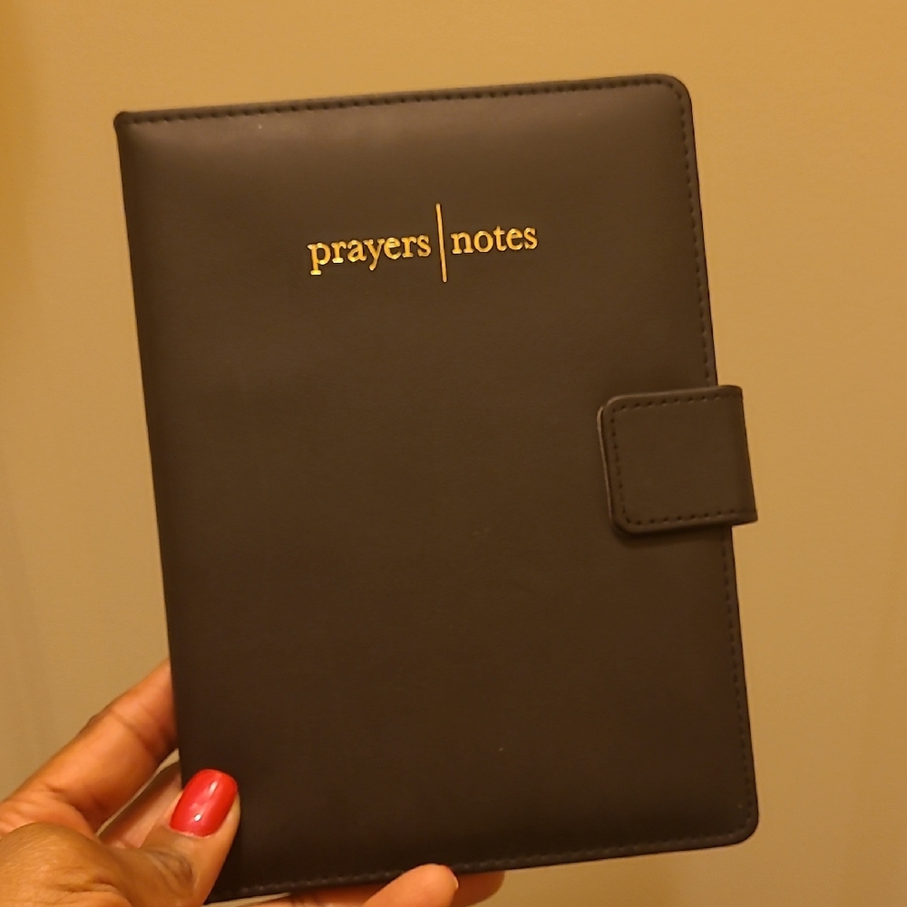 Black Faux Leather Prayer and Notes Journal